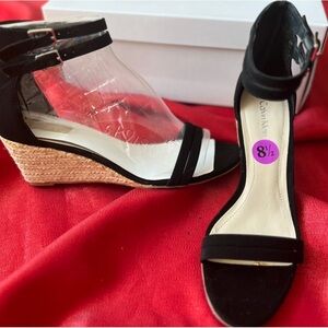 ⭐️⭐️ Calvin Klein Black Espadrille Sandal With Ankle Buckle New In Box ⭐️⭐️